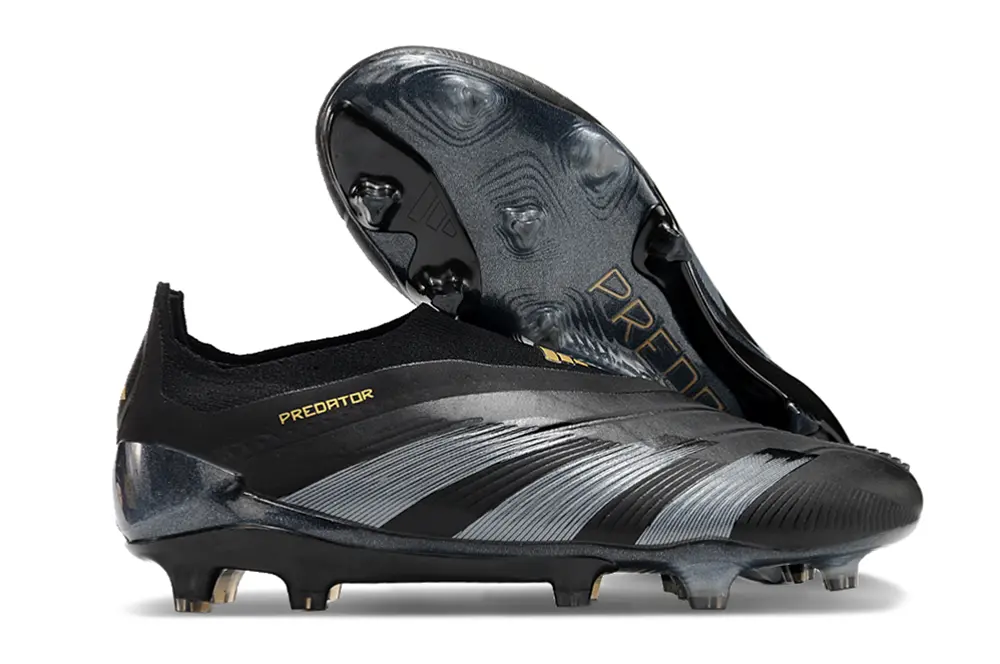 Adidas Predator Elite Laceless FG - Black/Steel Gray/Metallic Silver