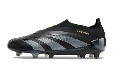 Adidas Predator Elite Laceless FG - Black/Steel Gray/Metallic Silver