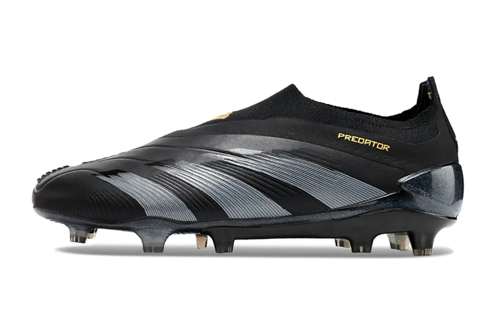Adidas Predator Elite Laceless FG - Black/Steel Gray/Metallic Silver