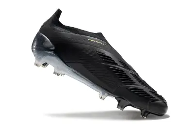 Adidas Predator Elite Laceless FG - Black/Steel Gray/Metallic Silver