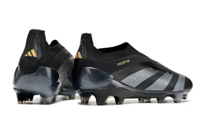 Adidas Predator Elite Laceless FG - Black/Steel Gray/Metallic Silver