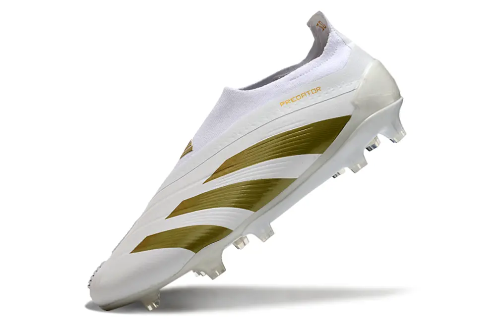 Adidas Predator Elite Laceless FG - White/Metallic Gold/White