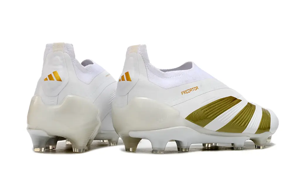 Adidas Predator Elite Laceless FG - White/Metallic Gold/White