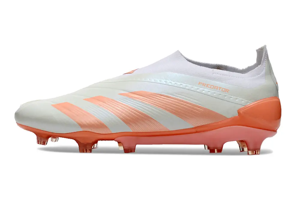 Adidas Predator Elite Laceless FG - White/Coral Orange/Soft Pink
