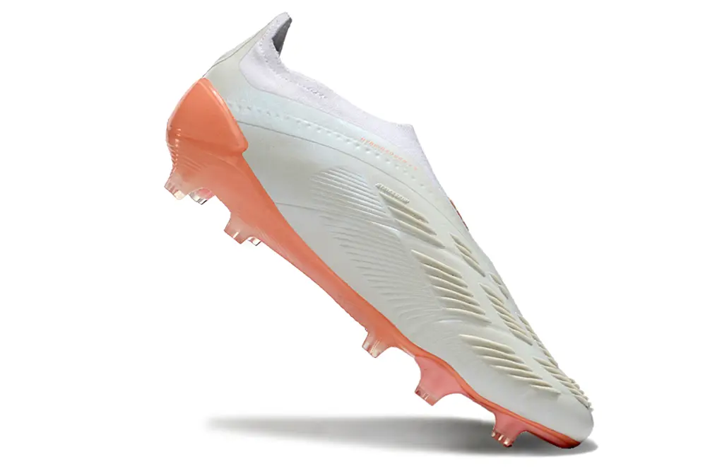 Adidas Predator Elite Laceless FG - White/Coral Orange/Soft Pink