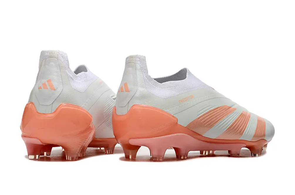 Adidas Predator Elite Laceless FG - White/Coral Orange/Soft Pink