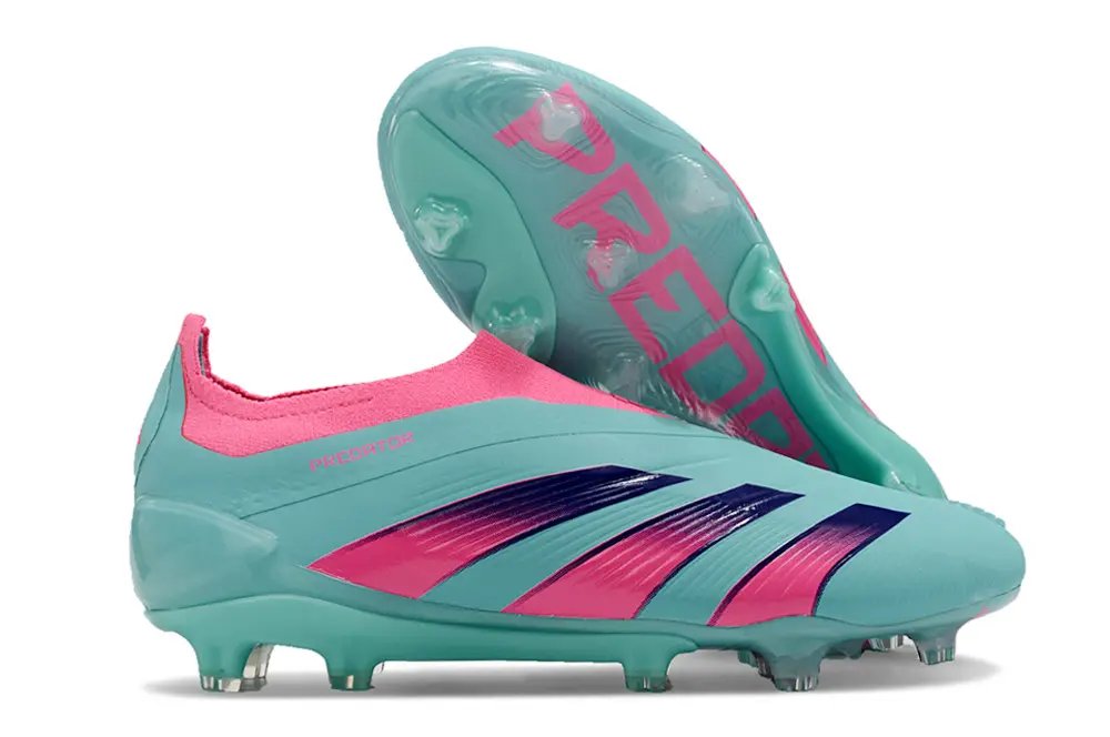 Adidas Predator Elite Laceless FG - Aqua/Electric Pink/Turquoise Blue