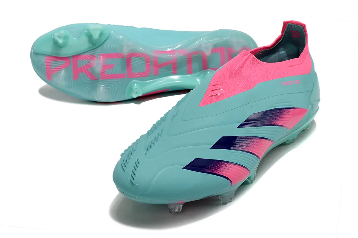 Adidas Predator Elite Laceless FG - Aqua/Electric Pink/Turquoise Blue