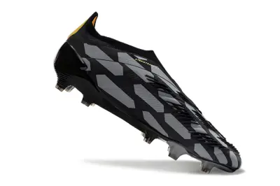 Adidas Predator Elite Laceless FG - Black/Gold Black/Gray Yellow