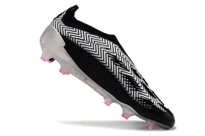Adidas Predator Elite Laceless FG - Black/Vibrant Orange/Metallic Silver