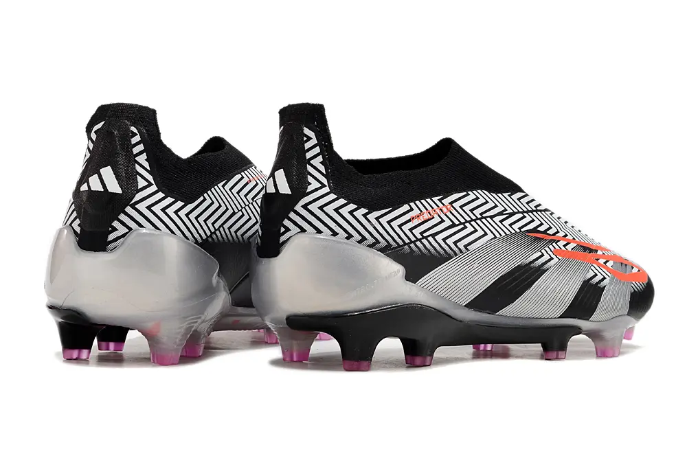 Adidas Predator Elite Laceless FG - Black/Vibrant Orange/Metallic Silver