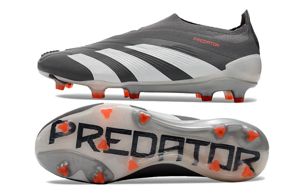 Adidas Predator Elite Laceless FG - Gray/White/Orange
