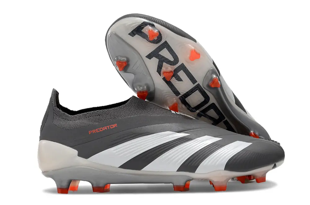 Adidas Predator Elite Laceless FG - Gray/White/Orange