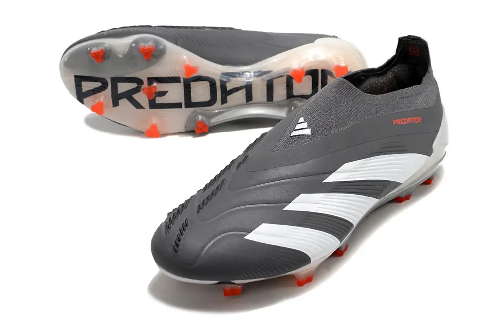 Adidas Predator Elite Laceless FG - Gray/White/Orange