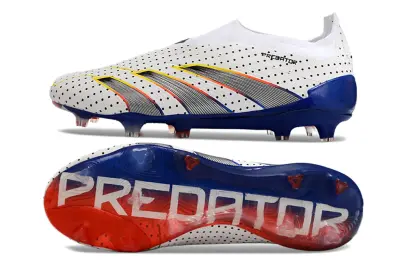 Euphoria x Adidas Predator Elite Laceless FG - White/Electric Blue/Fiery Red