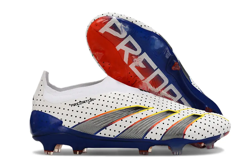 Euphoria x Adidas Predator Elite Laceless FG - White/Electric Blue/Fiery Red