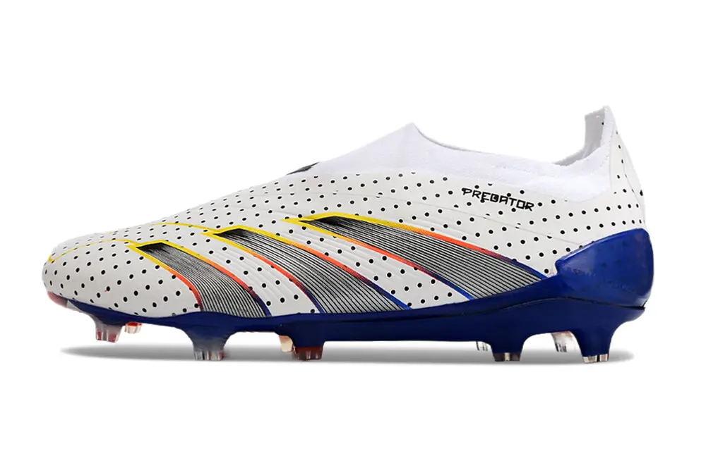 Euphoria x Adidas Predator Elite Laceless FG - White/Electric Blue/Fiery Red