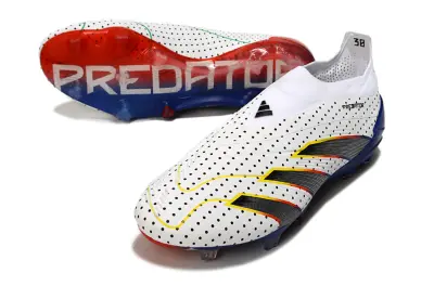 Euphoria x Adidas Predator Elite Laceless FG - White/Electric Blue/Fiery Red