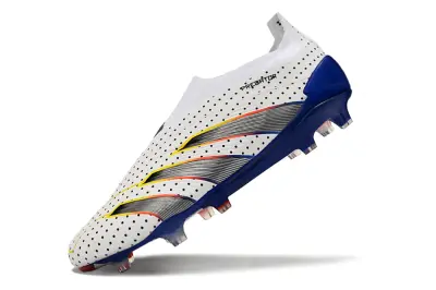 Euphoria x Adidas Predator Elite Laceless FG - White/Electric Blue/Fiery Red