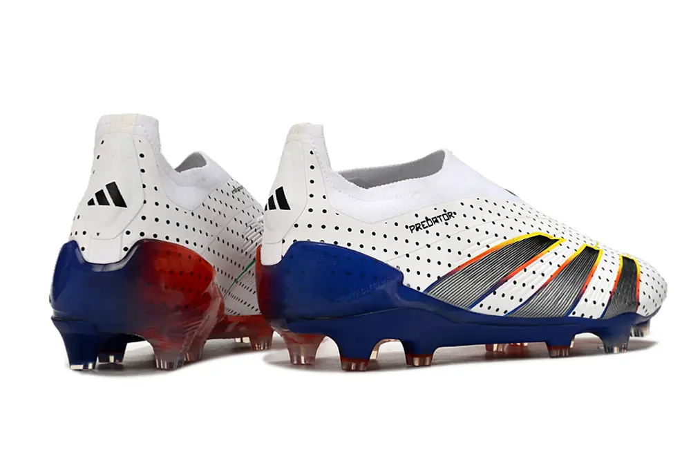 Euphoria x Adidas Predator Elite Laceless FG - White/Electric Blue/Fiery Red