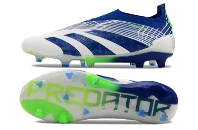 Adidas Predator Elite Laceless FG - Blue/White/Neon Green