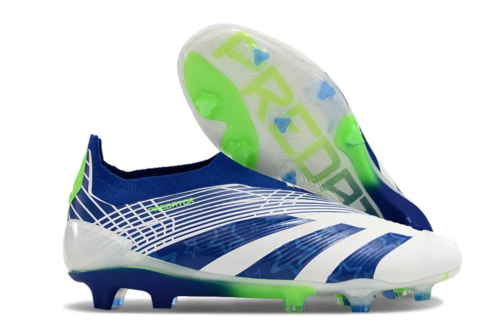 Adidas Predator Elite Laceless FG - Blue/White/Neon Green