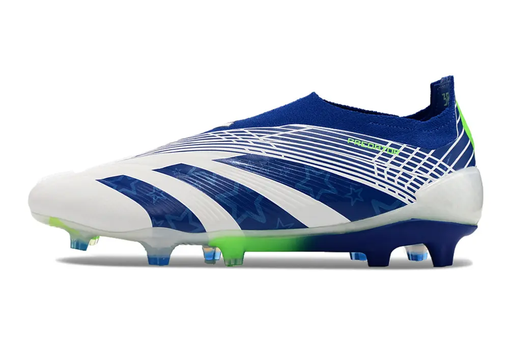 Adidas Predator Elite Laceless FG - Blue/White/Neon Green
