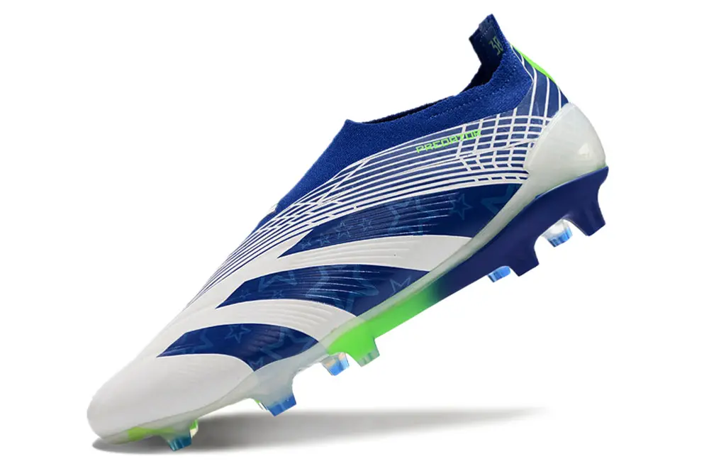 Adidas Predator Elite Laceless FG - Blue/White/Neon Green