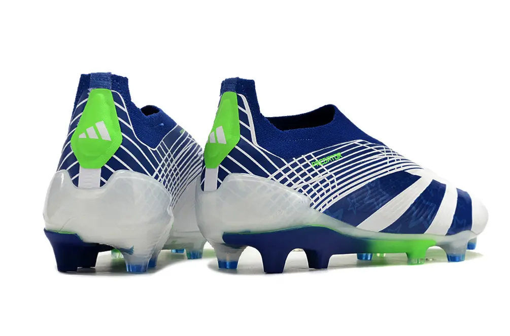 Adidas Predator Elite Laceless FG - Blue/White/Neon Green