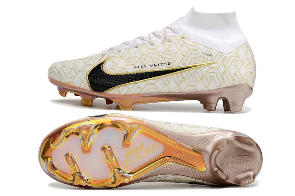 Nike Air Zoom Mercurial Superfly 9 Elite FG - White/Black/Gold