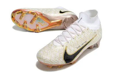 Nike Air Zoom Mercurial Superfly 9 Elite FG - White/Black/Gold