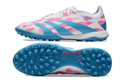 Adidas Predator 24 Elite TF - White/Aqua Blue/Pink Burst