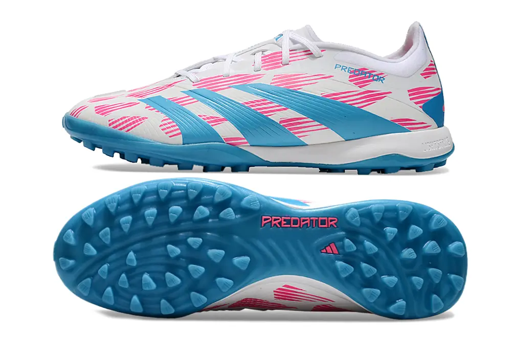 Adidas Predator 24 Elite TF - White/Aqua Blue/Pink Burst
