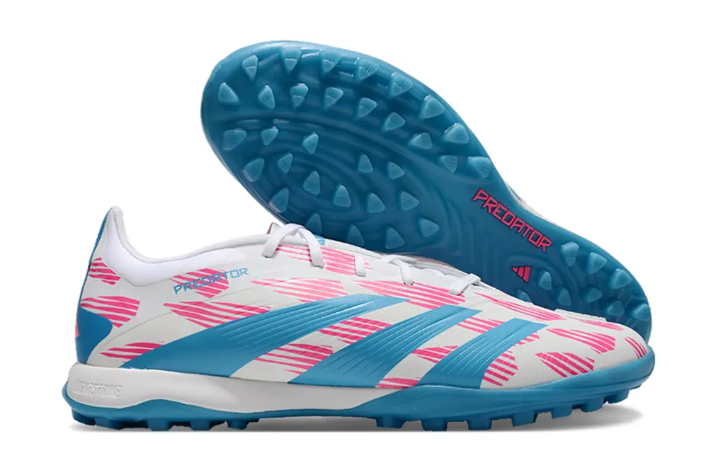Adidas Predator 24 Elite TF - White/Aqua Blue/Pink Burst