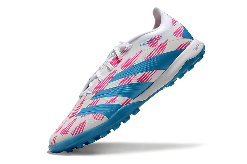 Adidas Predator 24 Elite TF - White/Aqua Blue/Pink Burst
