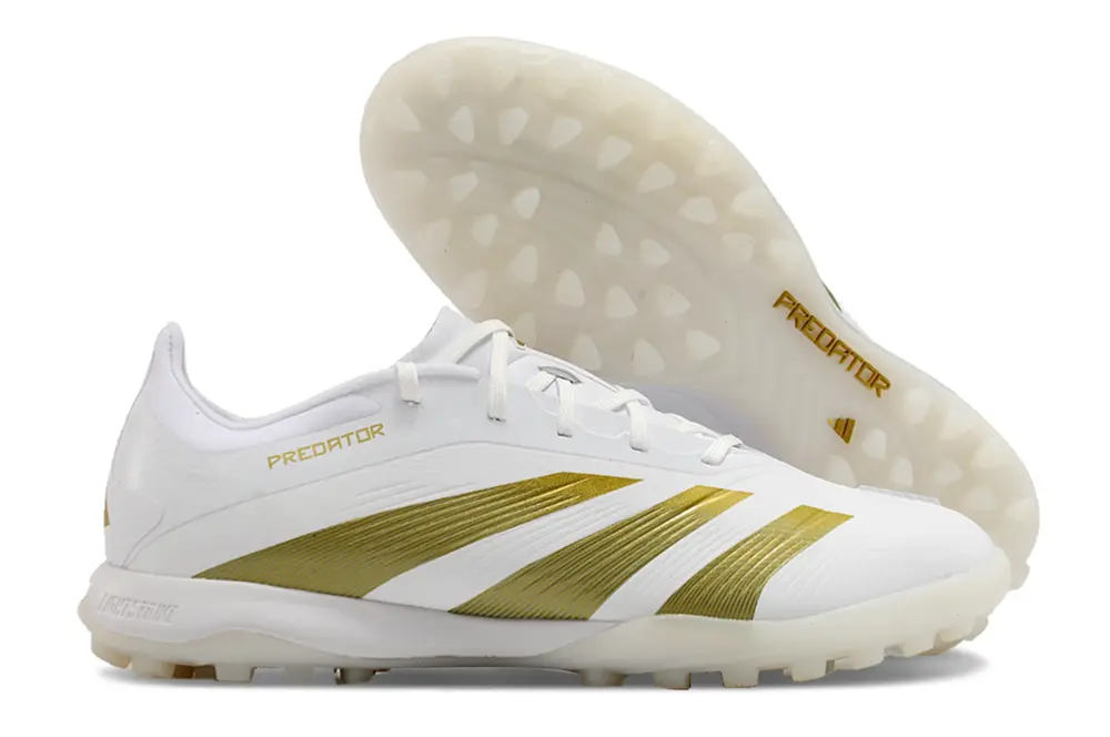 Adidas Predator 24 Elite TF - White/Gold Accents/Clean White