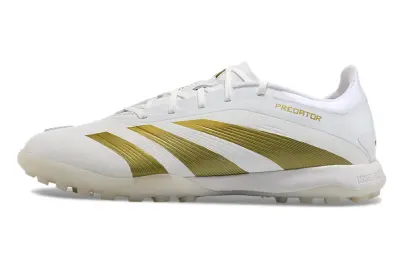 Adidas Predator 24 Elite TF - White/Gold Accents/Clean White