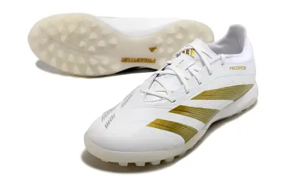 Adidas Predator 24 Elite TF - White/Gold Accents/Clean White