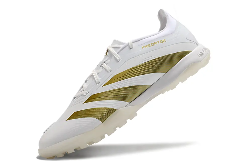 Adidas Predator 24 Elite TF - White/Gold Accents/Clean White