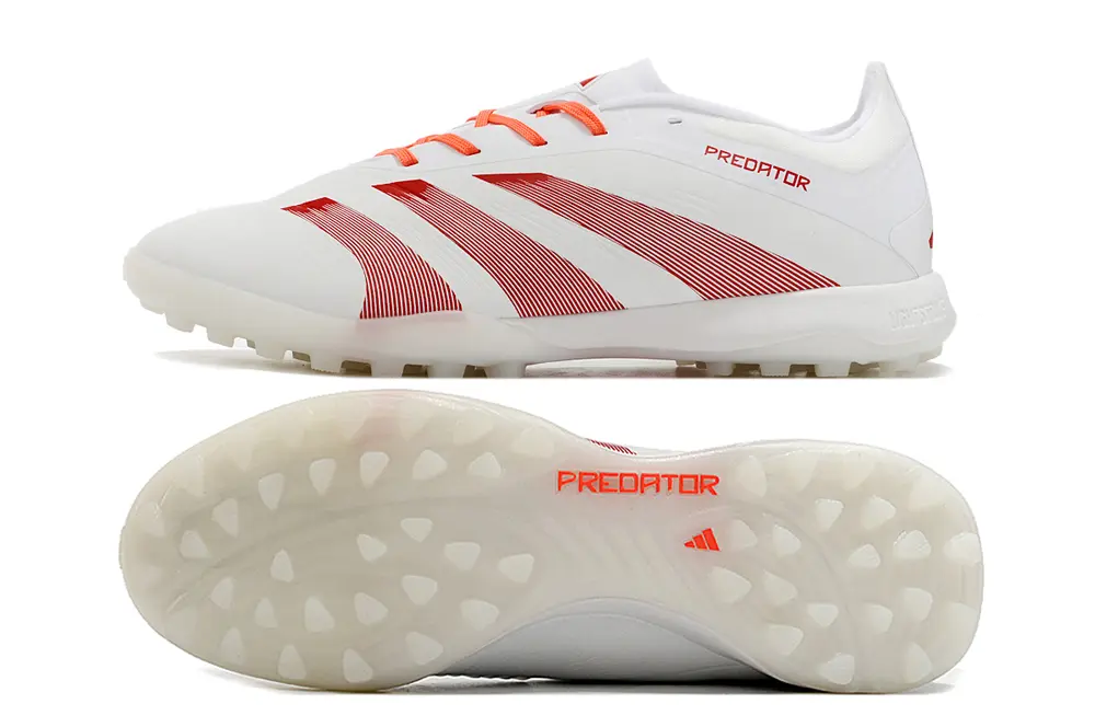 Adidas Predator 24 Elite TF - White/Vibrant Orange/Light Gray