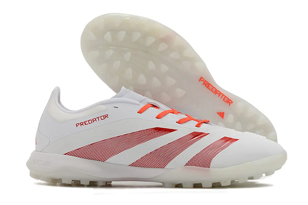 Adidas Predator 24 Elite TF - White/Vibrant Orange/Light Gray