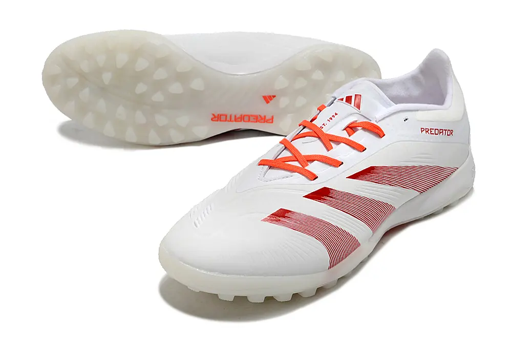 Adidas Predator 24 Elite TF - White/Vibrant Orange/Light Gray