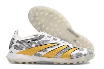 Adidas Predator 24 Elite TF - White/Gold Accent/Black Detailing