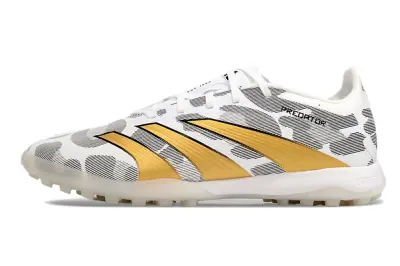 Adidas Predator 24 Elite TF - White/Gold Accent/Black Detailing