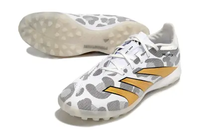 Adidas Predator 24 Elite TF - White/Gold Accent/Black Detailing