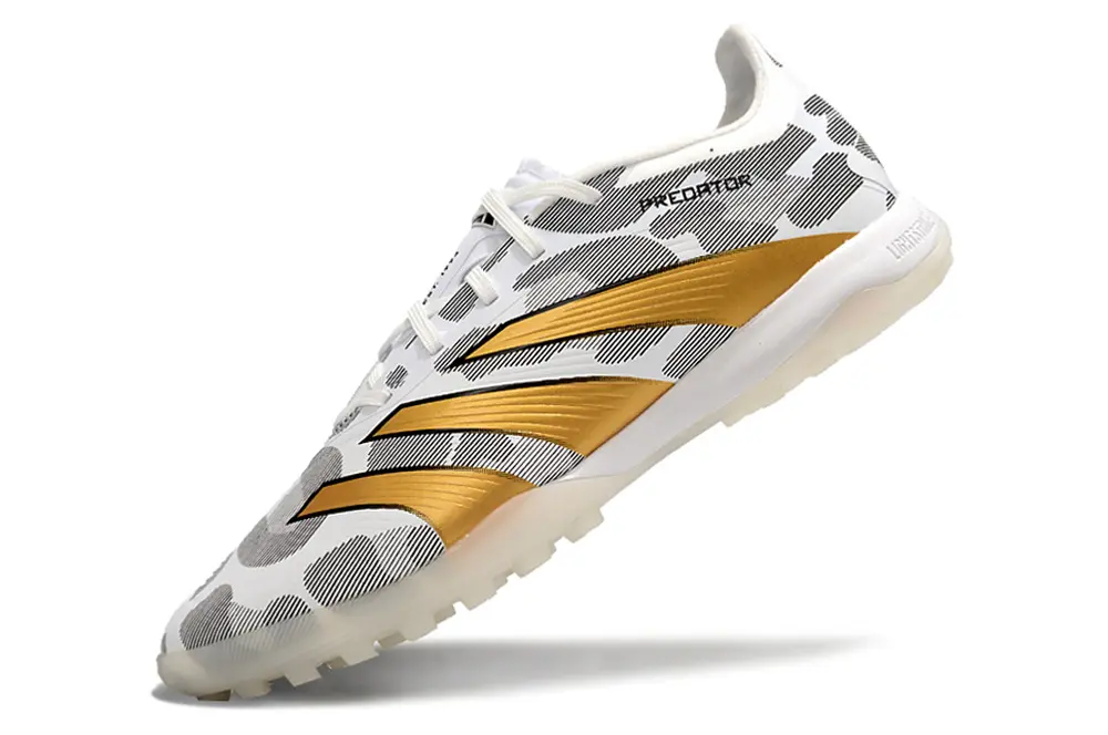 Adidas Predator 24 Elite TF - White/Gold Accent/Black Detailing