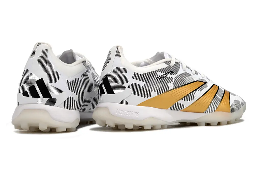 Adidas Predator 24 Elite TF - White/Gold Accent/Black Detailing