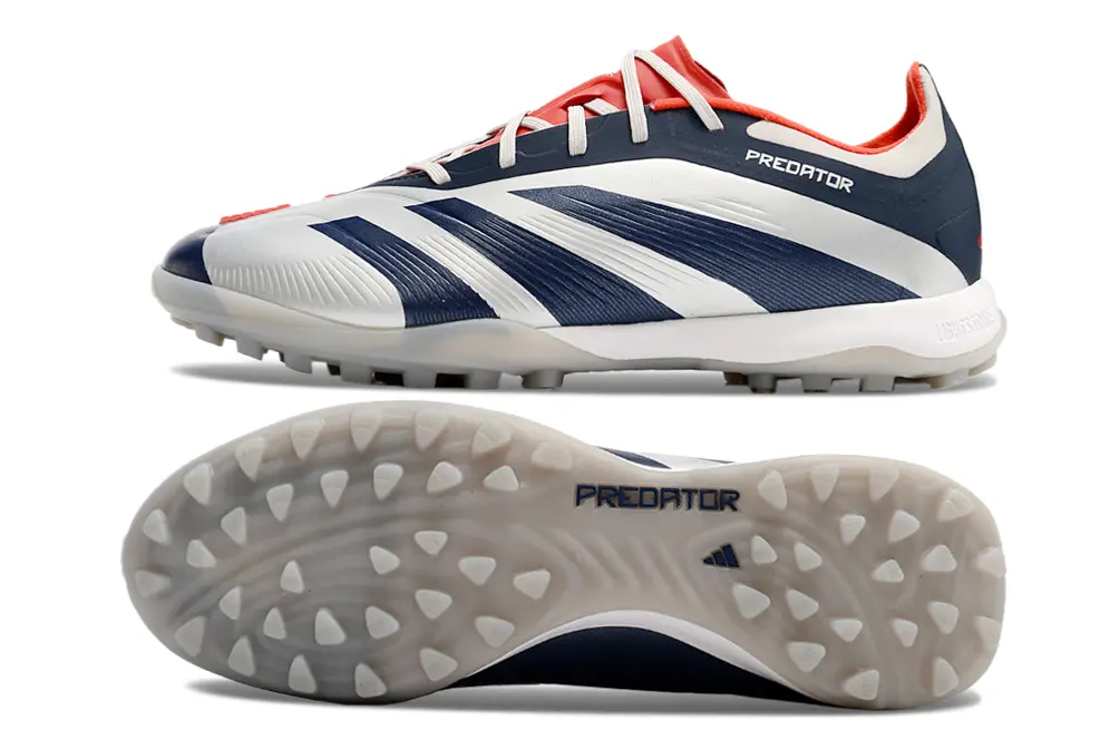 Adidas Predator 24 Elite TF - White/Navy Blue/Coral Red