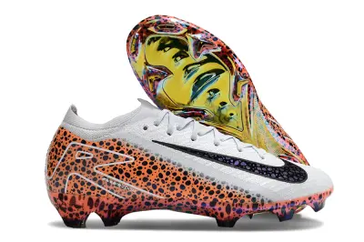 Nike Air Zoom Mercurial Vapor 16 Elite FG - White/Safari Orange/Metallic Silver
