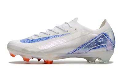 Nike Air Zoom Mercurial Vapor 16 Elite FG - White/Electric Blue/Coral Orange